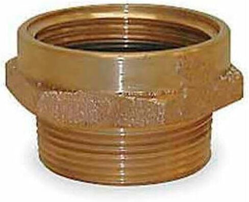 357-1521561, Fire Hose Female/Male Hose Nipple, 1-1/2" FNH X 1-1/2" MNPT, Brass in Kuwait