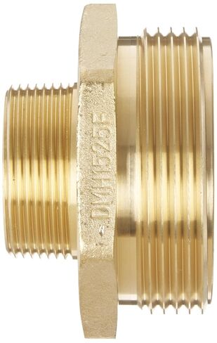 Dixon Valve DMH1525F Cast Brass Fire Equipment, Increaser Hex Nipple, 1-1/2" NPT Male x 2-1/2" NST (NH) Male in Saudi Arabia