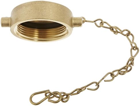 معدات إطفاء الحرائق من النحاس المصبوب من Dixon Valve FC150، غطاء مزود بسلسلة وعروة دبوس، خيط NPSH مقاس 1-1/2 بوصة in Saudi Arabia
