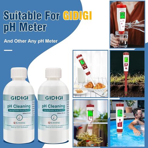 pH Cleaning Solution 250ml*2 and pH Electrode Storage Solution 30ml* 1 for pH Meter Electrode,Conductivity Probe Cleaning Cleanser in Kuwait