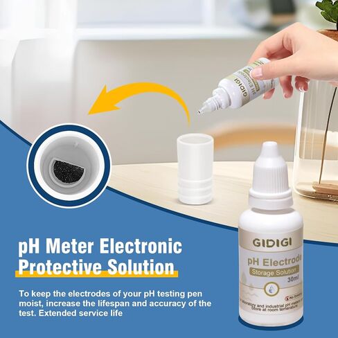 pH Cleaning Solution 250ml*2 and pH Electrode Storage Solution 30ml* 1 for pH Meter Electrode,Conductivity Probe Cleaning Cleanser in Kuwait