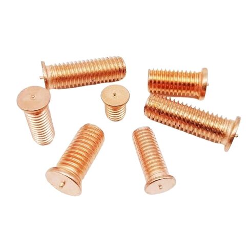 Welding Studs, 2/50pc M3 M4 M5 M6 M8 M10 Carbon Steel Copper Plated Stud Weld Spot(45mm,10pcs M5) in Saudi Arabia
