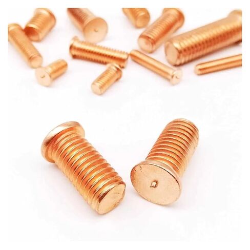 Welding Studs, 2/50pc M3 M4 M5 M6 M8 M10 Carbon Steel Copper Plated Stud Weld Spot(45mm,10pcs M5) in Saudi Arabia