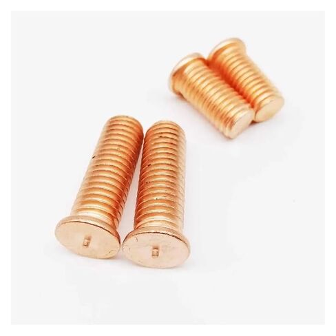 Welding Studs, 2/50pc M3 M4 M5 M6 M8 M10 Carbon Steel Copper Plated Stud Weld Spot(45mm,10pcs M5) in Saudi Arabia