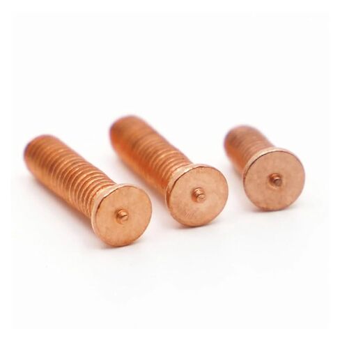 Weld Studs, 5-50pcs M3 M4 M5 M6 M8 M10 Carbon Steel Brass Copper Plated Weld Screw with(30mm,M4 10pcs) in Saudi Arabia