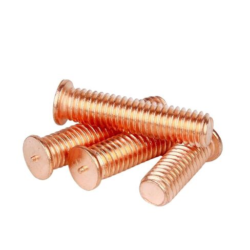 Welding Studs, M3-M8 Stud Welding Screw, Carbon Steel Copper Plated Spot Bolts(M6x30-100pcs) in Saudi Arabia