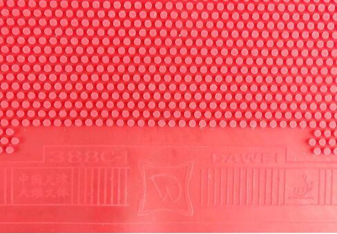 DAWEI 388C-1 Good for Forehand-Attack Medium Pips-Out Table Tennis PingPong Rubber with Sponge (red 1.0mm-1.2mm) in Kuwait