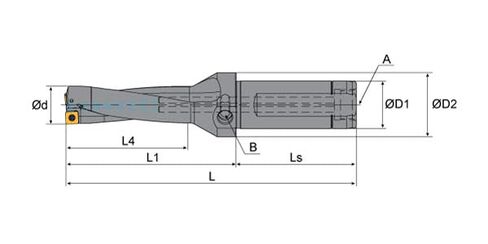 Shars 0.563 "مثقاب قابل للفهرسة 3xD SPMX 040203 أدخل المبرد من خلال 404-8502 جديد!( in Saudi Arabia