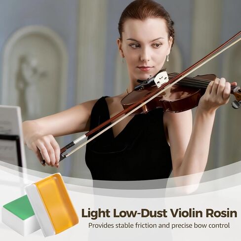 50 PCS Violin Rosin, Light Low-Dust Rosin with Individual Plastic Case, Lasting Smooth Grip Rosin for Bows, Rosin for Violin, Viola, Cello, Bass, Erhu, Clear Sound Tone for Daily Practice in Kuwait