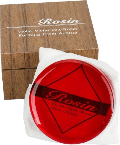 Violin Rosin,Cello Rosin,Round Natural Rosin with Light Low Dust,Excellent Grip,Protective Case for Violin,Viola,Cello (1- Pack Amber) in Kuwait