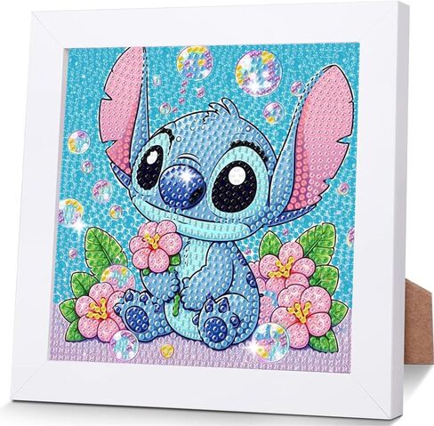 مجموعات الفنون الماس GEROCK مع إطار ، 5D Starry Night Easy DIY CUTE CARTON BIG GEM ART CITS للمبتدئين للمبتدئين عشاق عيد ميلاد عيد الميلاد ، 7 × 7 بوصة in Kuwait