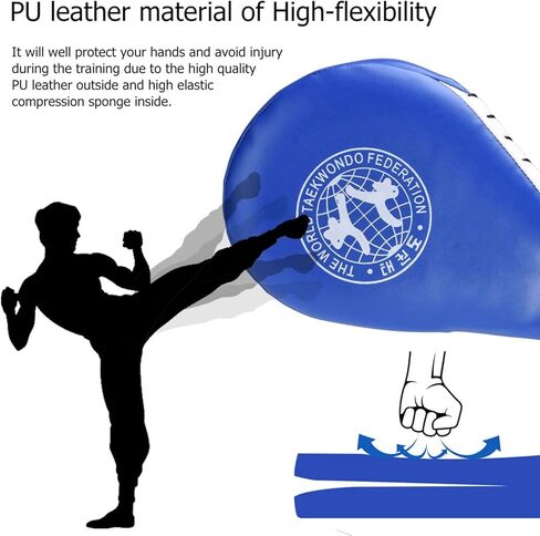 Taekwondo Kick Pads, Striking Karate Martial Arts Training Target Pad, Taekwondo Double Kick Train Strike Pads Target Tae Kwon Do Karate Kickboxing in Saudi Arabia