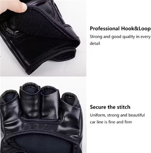 Megalobox MMA Gloves for Men & Women – Grappling & Sparring Boxing Gloves with Open Palm Design,2 Pairs of Padded Fingerless Training Gloves for Kickboxing, Muay Thai in Kuwait