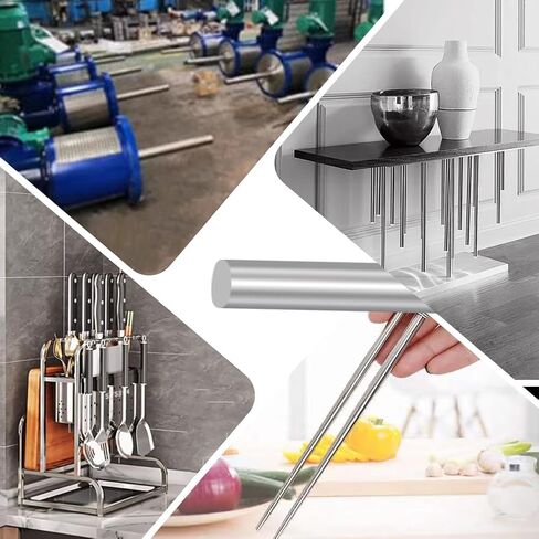 3Pcs 3/8" × 12" Length 304 Stainless Steel Rods, Metal Shaft Rod for DIY Craft, Industry, Metal Working Hobbies(3pcs, 3/8" × 12") in Kuwait