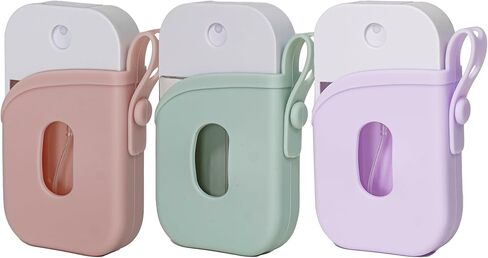 Hand Sanitizer Holder for Touchland Spray - 3 Pack Silicone Case with Adjustable Strap, Fits 1 fl oz Refillable Bottles (Pink,Green,Purple) in Saudi Arabia