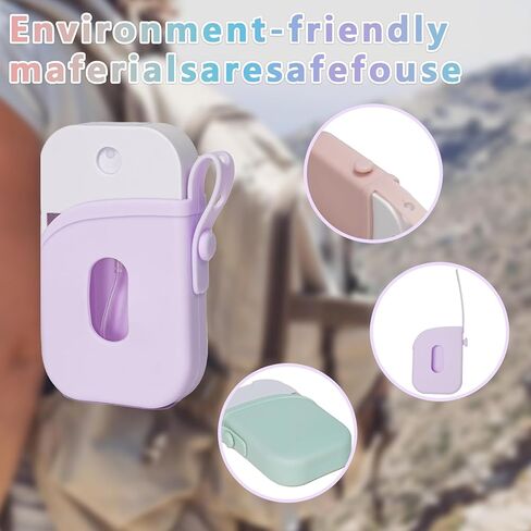 Hand Sanitizer Holder for Touchland Spray - 3 Pack Silicone Case with Adjustable Strap, Fits 1 fl oz Refillable Bottles (Pink,Green,Purple) in Saudi Arabia