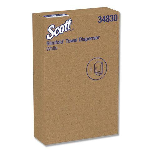 Kimberly-Clark 34830 Slimfold Towel Dispenser, 9 7/8w x 2 7/8d x 13 3/4h, White in Saudi Arabia