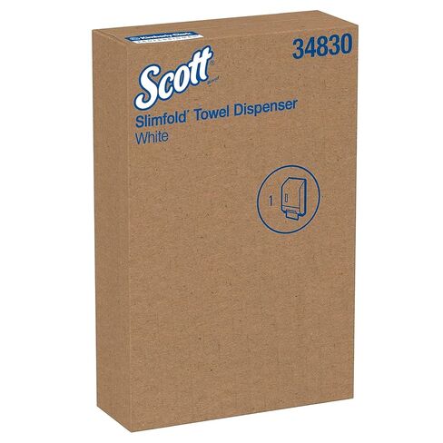 Kimberly-Clark 34830 Slimfold Towel Dispenser, 9 7/8w x 2 7/8d x 13 3/4h, White in Saudi Arabia