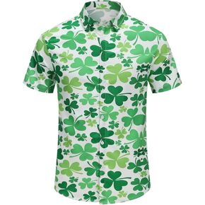 قمصان LMYOVE هاواي للرجال صيفية كاجوال مطبوعة بالزهور قميص Aloha بأكمام قصيرة وأزرار سفلية للشاطئ in Kuwait