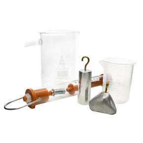 EISCO Archimedes Principle Kit - Water Displacement Contains 2 Metal Solids, Beaker, Newton Meter and Vessel- Eisco Labs in Kuwait