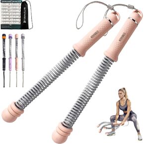 حبال معركة بدون حبال، حبال معركة لاسلكية قابلة للتعديل مع نوابض مقاومة، حبل تمرين محمول مرجح لصالة الألعاب الرياضية المنزلية، معدات تدريب HIIT منخفضة التأثير للرجال والنساء (أسود) in Kuwait