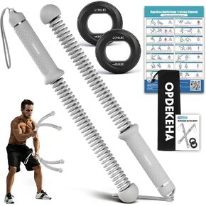 حبال معركة مرجحة بدون حبال لصالة الألعاب الرياضية المنزلية، حبل معركة لاسلكي محمول شديد التحمل مع مقويات للقبضة وملصق، أعواد حبل المعركة لتدريبات HIIT والقوة والهدوء للرجال والنساء (قطعتان) in Kuwait