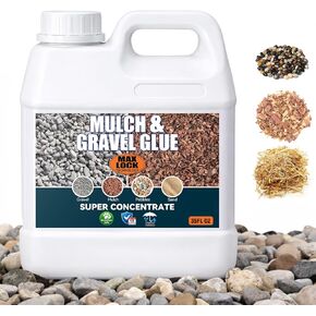 غراء الصخور للمناظر الطبيعية - غراء المهاد وموثق الحصى، لاصق حجري سريع الجفاف ومثبت حصى البازلاء، غير سام، مقاوم للطقس للحديقة والممرات والباحات وأسرّة الزهور، 35 أونصة سائلة in Kuwait