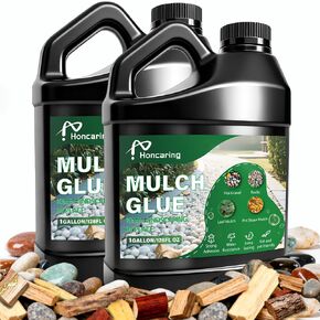 2 جالون من الصخور والغراء المهاد لرذاذ المناظر الطبيعية في الهواء الطلق من الحصى الحجري وحصى البازلاء اللاصق للممرات وممرات الحديقة والباحات واللحاء المزخرف (1 جالون × 2) in Kuwait