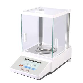 Fristaden Lab Analytical Balance – 220 g × 0.0001 g (0.1 mg) | External Calibration, Glass Draft Shield, RS-232 Data Output | Pre-Calibrated Lab Scale, U.S. Warranty in Saudi Arabia