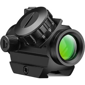 MidTen Motion Awake Green Dot Sight, 2 MOA Green Dot Optics 1x20mm Compact Scope, IPX7 Waterproof & Fogproof, Lower 1/3 Co-Witness Riser Included for 21mm Picatinny Rail in Kuwait