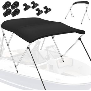 Bimini Tops for Boats, 900D Polyester Bimini Topy, 2 Rear Support Poles and Storage Boot, 4 Adjustable Nylon Straps in Saudi Arabia