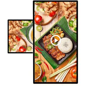 Ultra-Thin Suspended LED Commercial Display, 1920 * 1080 HD Digital Billboard, 2GB+16GB, WiFi/HDMI/USB Supported, Smart Split Screen for Business Advertising Touch-21.5" in Kuwait