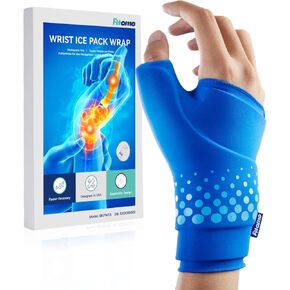 Thumb & Wrist Ice Pack Wrap, Thickened Ice Gel Pad, Ergonomic Fit, Long Lasting Cold & Warm for Carpal Tunnel Relief, Arthritis, Computer Overuse Injuries, Post-Surgery, Post-Workout, Size S/M in Kuwait