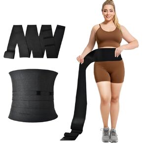 Lisacool Sculpt Touch Waist Trainer for Women Belly Fat Postpartum Belly Band Sweat Band for Stomach Weight Loss With Lumbar and Back Support Black in Kuwait