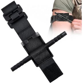Qen Tourniquet for Severe Bleeding Control, Gear for First Aid Kits and Tourniquet Kits, Suitable for Emergencies, One-Handed Operation (Black) in Kuwait