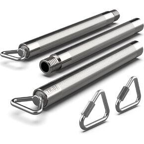 Tribe Lifting Resistance Band Bar - Heavy Duty Steel Bar for Resistance Bands - Resistance Bands Bar 3-Section Adjustable 39 to 27 Inch - Ball Bearing Swivel - Portable Home Gym Workout in Kuwait