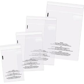 Spartan Industrial - حزمة أكياس بولي حزمة كومبو من 400-6X9، 8X10، 9X12، 11X14 أكياس بلاستيكية شفافة ذاتية الغلق مع تحذير من الاختناق in Kuwait