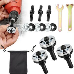11PCS Angle Grinder Adapter for Drill and Connector Set, with Professional Connecting Rod for Ultimate Angle Grinder Conversion Kit, for Metal Cutting & Deburring in Saudi Arabia