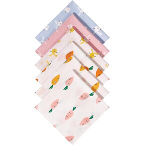 6-Pack Soft Cotton Floral Handkerchiefs for Women & Girls, 17" Bandana Hankies - Cute Printed Kids Accessories in Kuwait