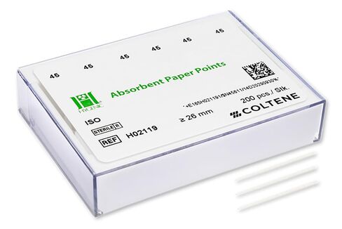 Coltene Whaledent H02119 ورق ماص صحي أبيض ISO #45 200/Pk in Kuwait