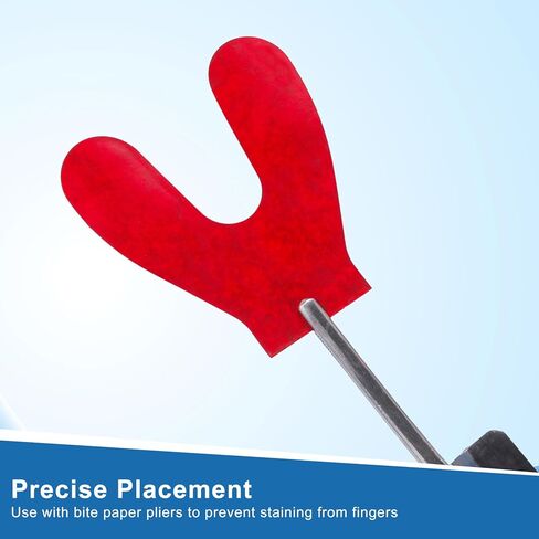 Articulating Paper Dental Carbon Paper 72 Sheets, 100 μm Thick Dental Bite Papers with Separating Film, Horseshoe Shape Doubled Side Occlusion Papers for Occlusal Adjustment, Blue/Red in Kuwait