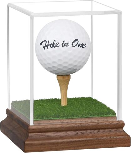 Baseball Case Display for Balls Walnut Wood Base Acrylic Baseball Display Case Baseball Holder Stand Cube Memorabilia Showcase Autograph Ball Protector for Official Size Ball Display in Saudi Arabia