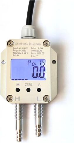 محول الضغط التفاضلي ذو الضغط المنخفض لمستشعر الضغط التفاضلي بشاشة LED/LCD للرياح (شاشة LCD 4-20MA، 0 إلى 50Kpa) in Saudi Arabia