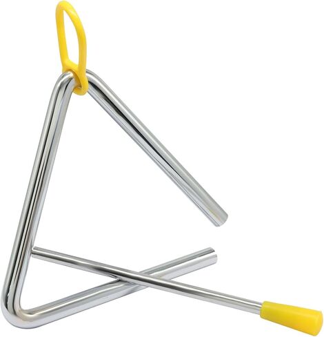 5 Inch Superior Sound Quality Musical Triangle, Hand Percussion Triangle with Striker Exquisite Sound Percussion Instrument for Orff Music Education in Saudi Arabia