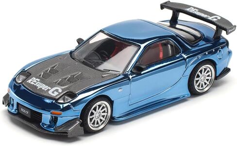 DIECAST MODEL CAR CAR TICKIPATION POP RACE 1:64 MAZDA RX7 Re Amemiya Yellow Metallic مع Carbon Top Limited Edition PR640116 in Saudi Arabia
