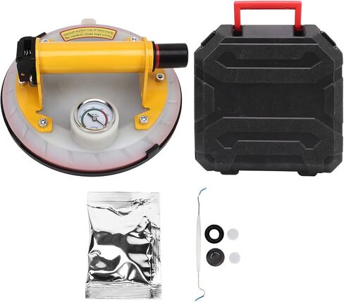 Jeanoko Strong Vacuum Suction Cup Real Time Pressure Monitoring Lifting Suction Cup for Glass Window Tiles, Easy Carry, Silicone ABS Material for Home Use in Kuwait