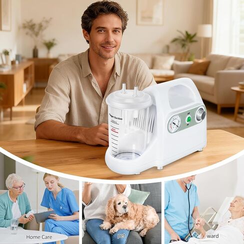 آلة شفط بيطرية محمولة للاستخدام المنزلي، سعة 1000 مل، آلة شفط كهربائية بيطرية محمولة قابلة للفصل للعناية اليومية in Kuwait