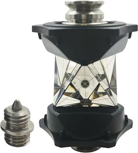 360 Degree Surveying Prism ATP1 Replacement Reflective Prism for Trimble, for Topcon & for Sokkia Total Station Topography, Standard 5/8" x11 Female Thread, with Protect Soft Bag (Copper Coated) in Kuwait