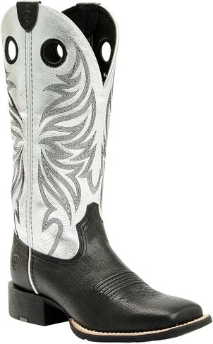 ARIAT Women's Dark Carbon Vamp Antique Silver Top Round Up Ryder Boot in Saudi Arabia