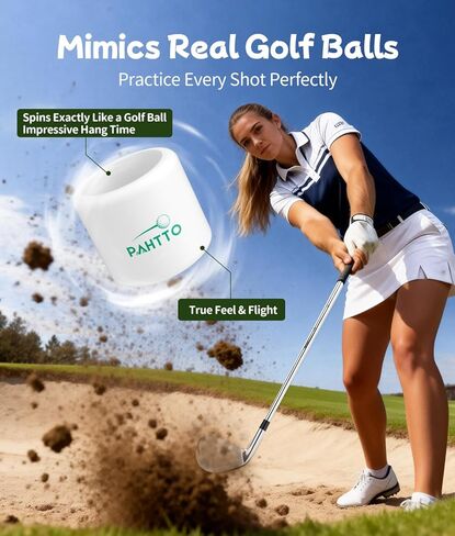 Practice Golf Balls 12 Pack – Realistic Feel and Lightweight, Limited Flight Golf Training Balls for Full Swing & Backyard Training, Essential Golf Aid for Beginners & Beyond, Outdoor Use in Saudi Arabia